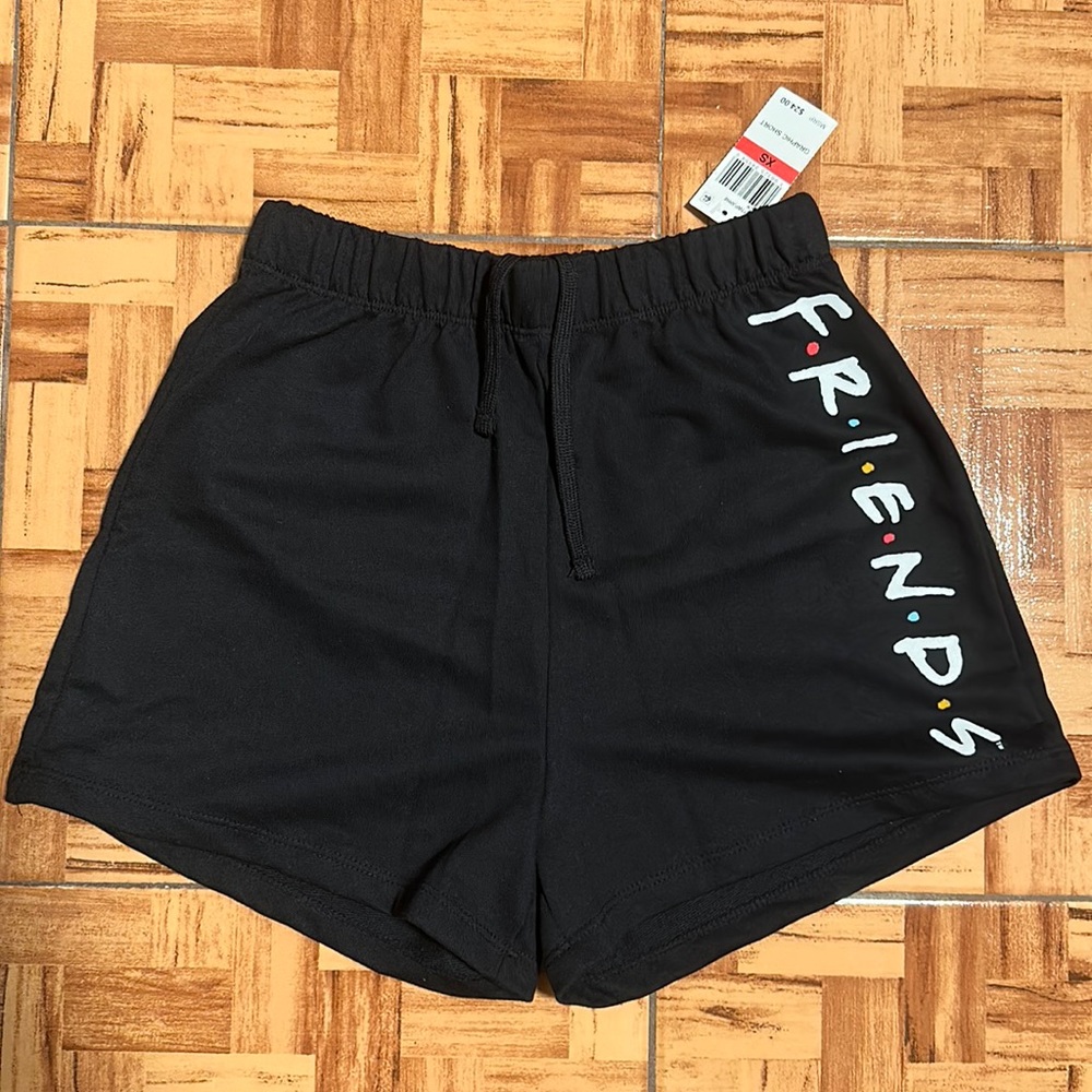 FRIENDS Black Graphic Shorts XS - New With Tags